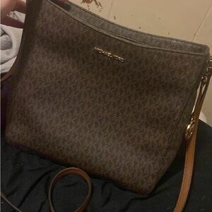 Michael Kors Signature Brown Crossbody Bag